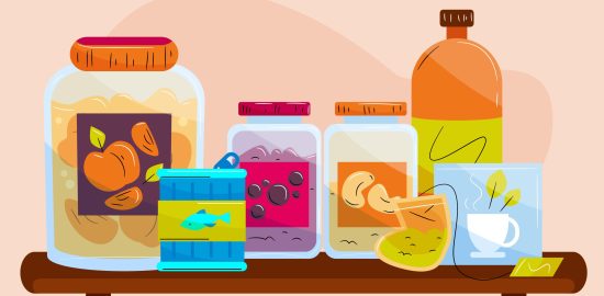 Pantry pack with various foods